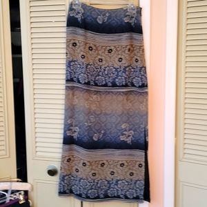 Vintage 100% silk maxi skirt